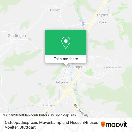 Карта Osteopathiepraxis Mevenkamp und Neuschl-Bieser, Voelter