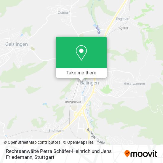 Rechtsanwälte Petra Schäfer-Heinrich und Jens Friedemann map