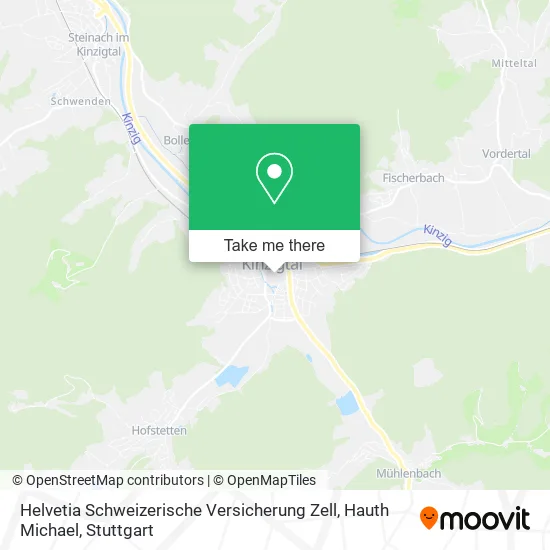 Карта Helvetia Schweizerische Versicherung Zell, Hauth Michael