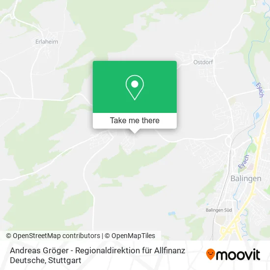 Карта Andreas Gröger - Regionaldirektion für Allfinanz Deutsche