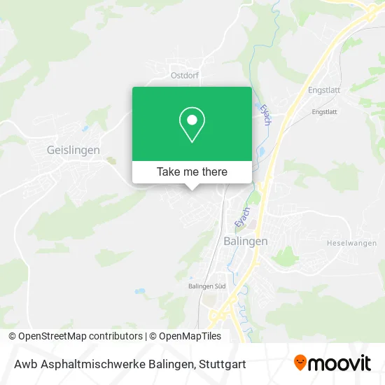 Карта Awb Asphaltmischwerke Balingen
