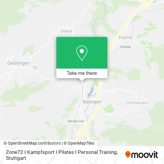 Карта Zone72 I Kampfsport I Pilates I Personal Training