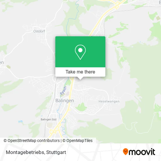 Карта Montagebetriebs