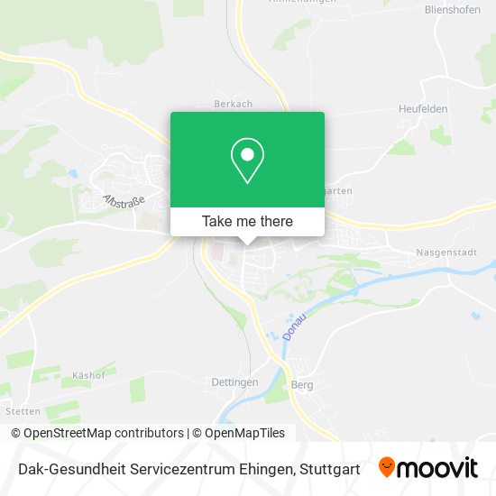 Dak-Gesundheit Servicezentrum Ehingen map
