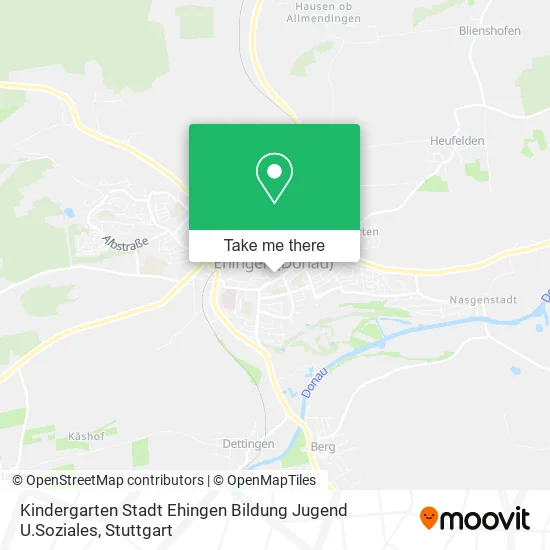 Карта Kindergarten Stadt Ehingen Bildung Jugend U.Soziales