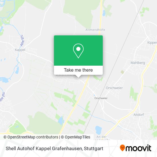 Shell Autohof Kappel Grafenhausen map