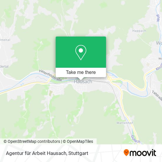 Карта Agentur für Arbeit Hausach