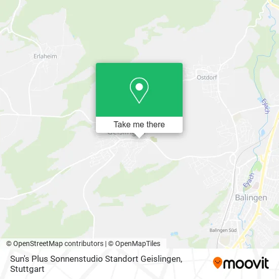 Карта Sun's Plus Sonnenstudio Standort Geislingen
