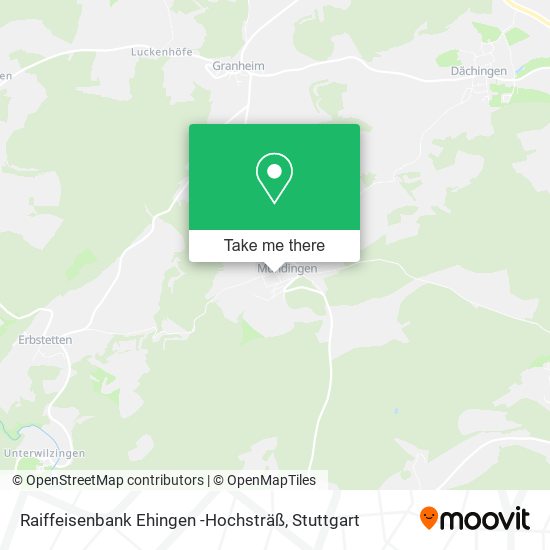 Raiffeisenbank Ehingen -Hochsträß map