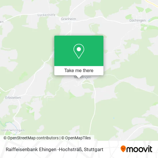 Карта Raiffeisenbank Ehingen -Hochsträß