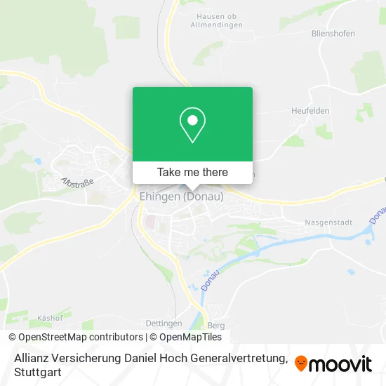 Карта Allianz Versicherung Daniel Hoch Generalvertretung