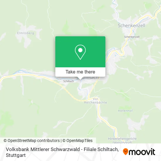 Карта Volksbank Mittlerer Schwarzwald - Filiale Schiltach