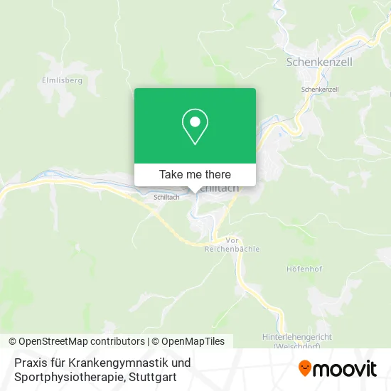 Карта Praxis für Krankengymnastik und Sportphysiotherapie