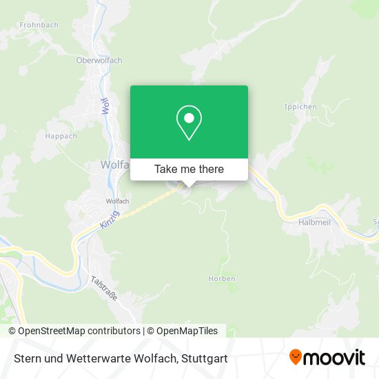 Stern und Wetterwarte Wolfach map