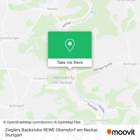 Карта Zieglers Backstube REWE Oberndorf am Neckar
