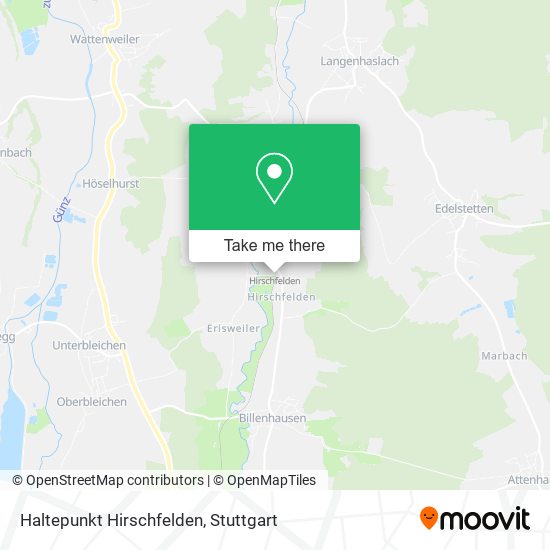 Haltepunkt Hirschfelden map