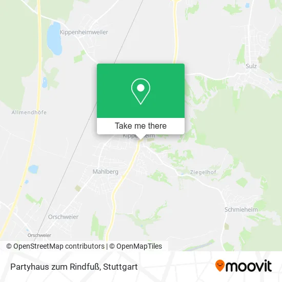 Карта Partyhaus zum Rindfuß