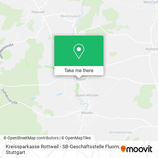 Карта Kreissparkasse Rottweil - SB-Geschäftsstelle Fluorn