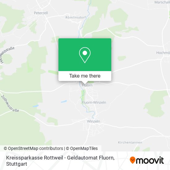Карта Kreissparkasse Rottweil - Geldautomat Fluorn