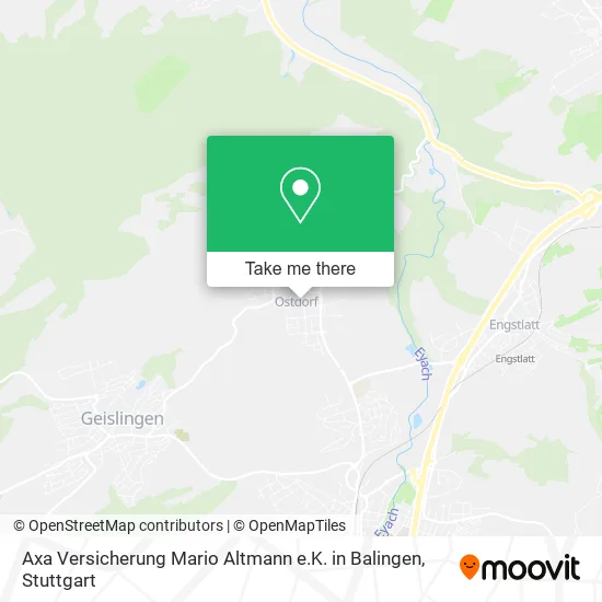 Карта Axa Versicherung Mario Altmann e.K. in Balingen