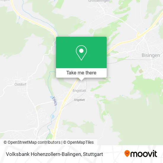 Карта Volksbank Hohenzollern-Balingen