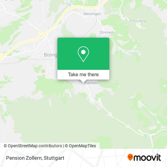 Pension Zollern map