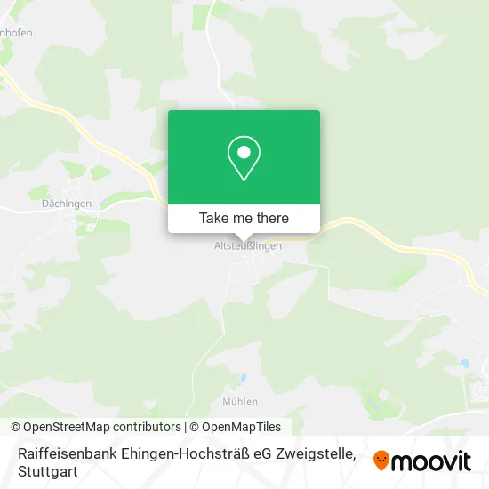 Карта Raiffeisenbank Ehingen-Hochsträß eG Zweigstelle