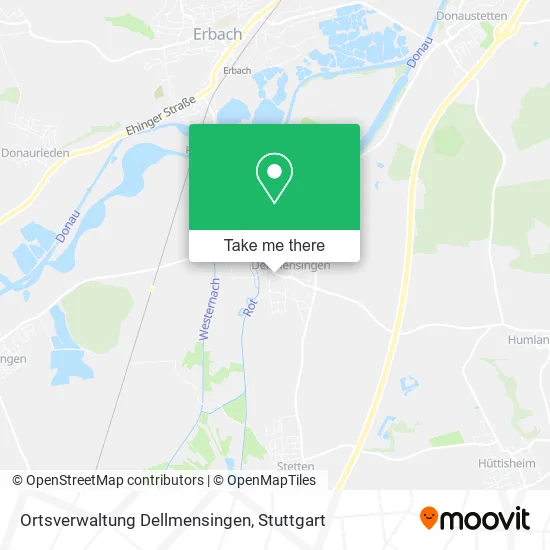 Карта Ortsverwaltung Dellmensingen