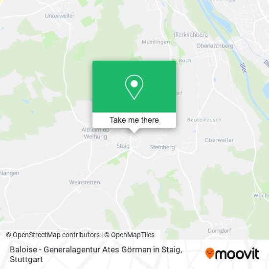 Карта Baloise - Generalagentur Ates Görman in Staig