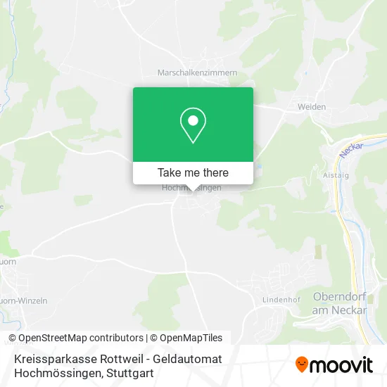 Карта Kreissparkasse Rottweil - Geldautomat Hochmössingen