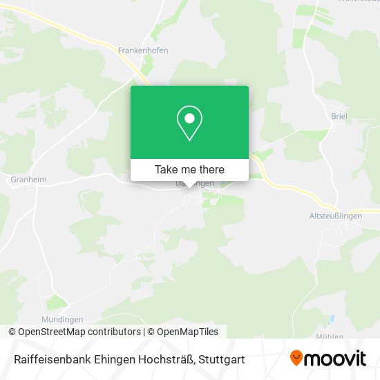 Карта Raiffeisenbank Ehingen Hochsträß