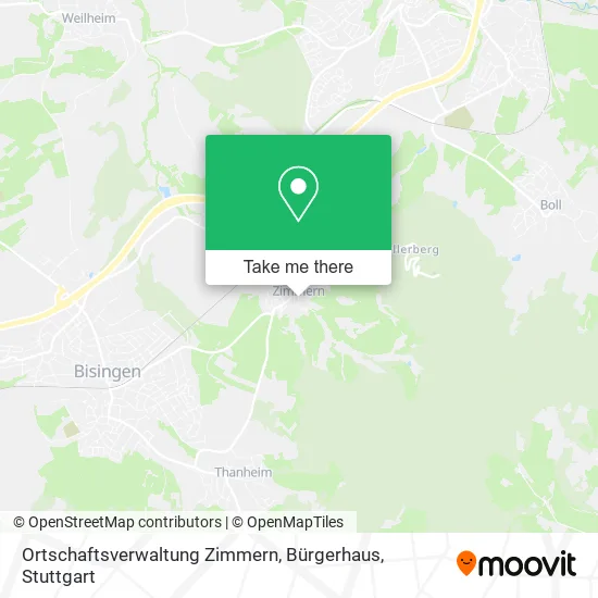 Карта Ortschaftsverwaltung Zimmern, Bürgerhaus