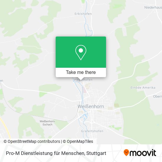 Pro-M Dienstleistung für Menschen map