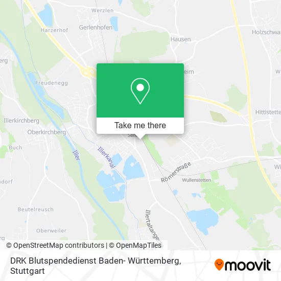 Карта DRK Blutspendedienst Baden- Württemberg