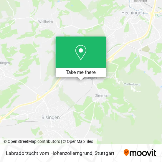 Карта Labradorzucht vom Hohenzollerngrund
