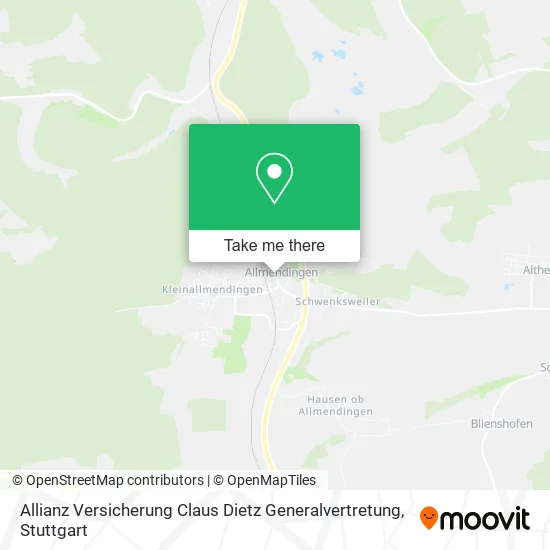 Карта Allianz Versicherung Claus Dietz Generalvertretung