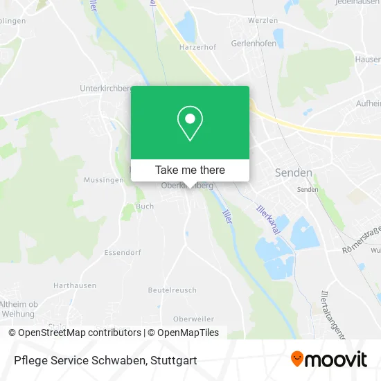 Карта Pflege Service Schwaben