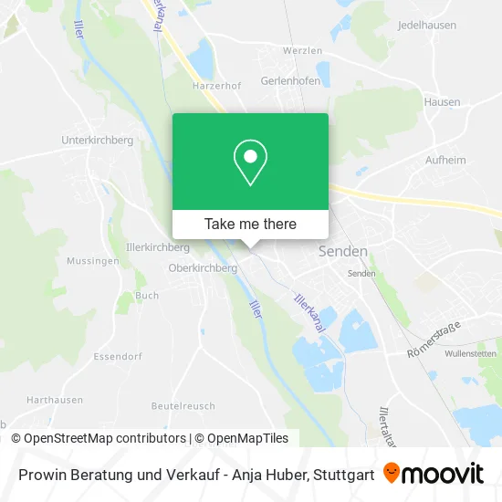 Карта Prowin Beratung und Verkauf - Anja Huber