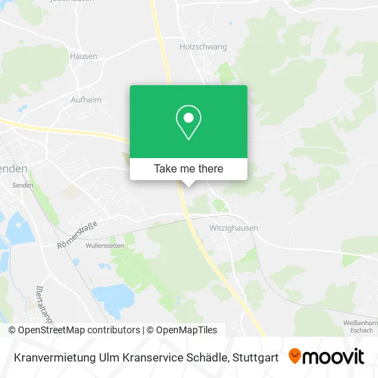 Карта Kranvermietung Ulm Kranservice Schädle