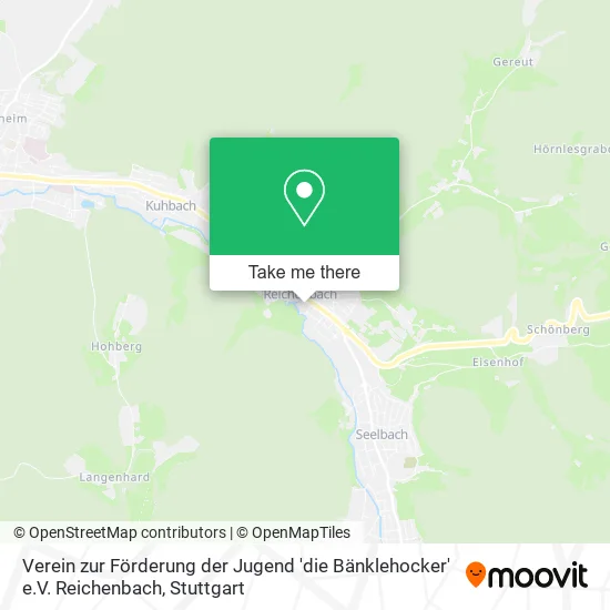 Карта Verein zur Förderung der Jugend 'die Bänklehocker' e.V. Reichenbach