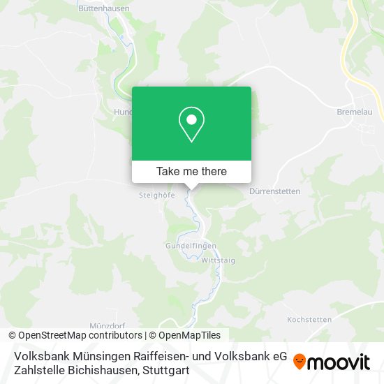 Volksbank Münsingen Raiffeisen- und Volksbank eG Zahlstelle Bichishausen map