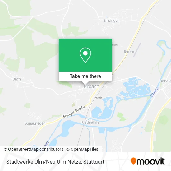 Карта Stadtwerke Ulm/Neu-Ulm Netze