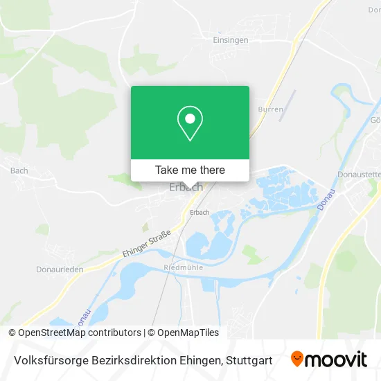 Карта Volksfürsorge Bezirksdirektion Ehingen