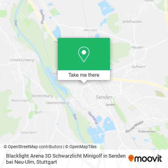 Карта Blacklight Arena 3D Schwarzlicht Minigolf in Senden bei Neu-Ulm
