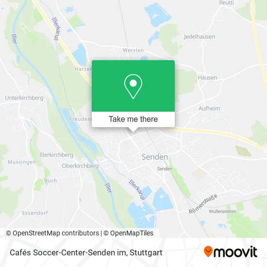 Карта Cafés Soccer-Center-Senden im
