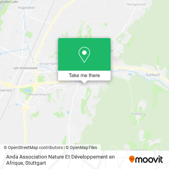Карта Anda Association Nature Et Développement en Afrique