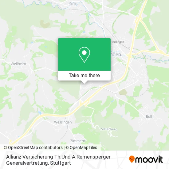 Карта Allianz Versicherung Th.Und A.Remensperger Generalvertretung