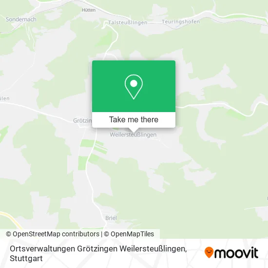 Карта Ortsverwaltungen Grötzingen Weilersteußlingen
