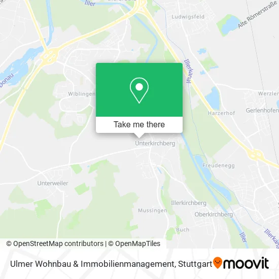 Карта Ulmer Wohnbau & Immobilienmanagement