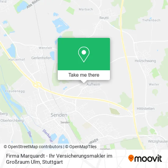 Карта Firma Marquardt - Ihr Versicherungsmakler im Großraum Ulm